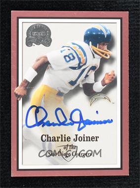 2000 Fleer Greats of the Game - [Base] #67 - Charlie Joiner [JSA Certified COA Sticker]
