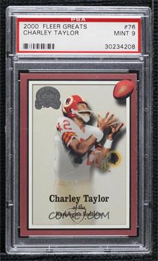 2000 Fleer Greats of the Game - [Base] #76 - Charley Taylor [PSA 9 MINT]