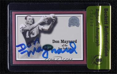 2000 Fleer Greats of the Game - [Base] #8 - Don Maynard [BAS Authentic]