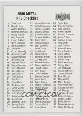 2000 Fleer Metal - Checklist #_CHEC.1 - Checklist 1