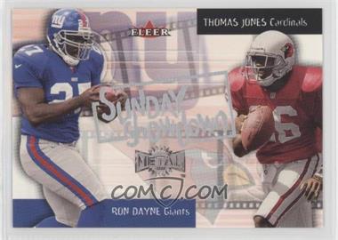 2000 Fleer Metal - Sunday Showdown #14 SS - Thomas Jones, Ron Dayne