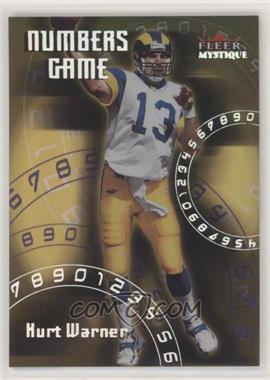 2000 Fleer Mystique - Numbers Game #1 NG - Kurt Warner