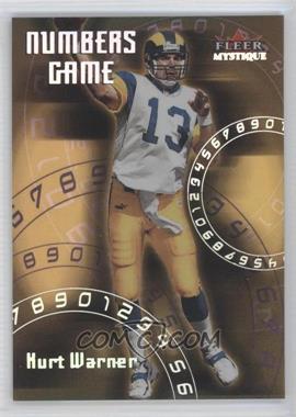 2000 Fleer Mystique - Numbers Game #1 NG - Kurt Warner