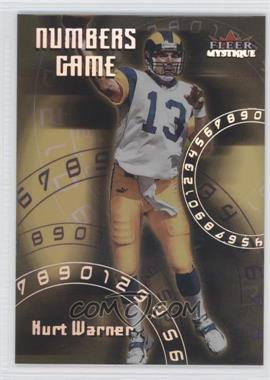 2000 Fleer Mystique - Numbers Game #1 NG - Kurt Warner