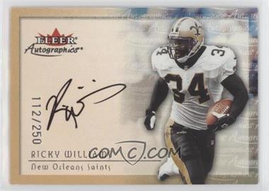 2000 Fleer Tradition - Autographics - Silver #_RIWI - Ricky Williams /250