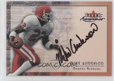 2000 Fleer Tradition - Autographics #_MIAN - Mike Anderson