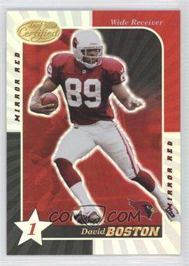 2000 Leaf Certified - [Base] - Mirror Red #4 - David Boston