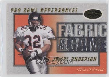 2000 Leaf Certified - Fabric of the Game #FG-14 - Jamal Anderson /750