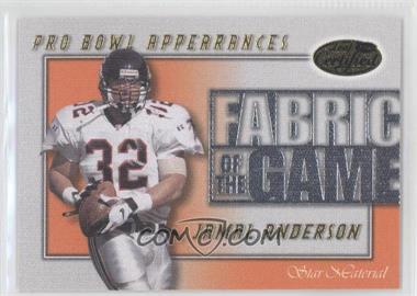 2000 Leaf Certified - Fabric of the Game #FG-14 - Jamal Anderson /750