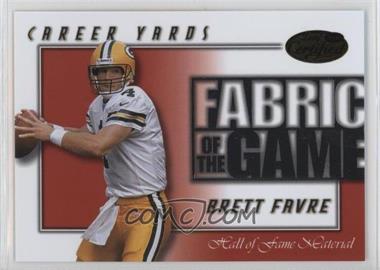 2000 Leaf Certified - Fabric of the Game #FG-54 - Brett Favre /250