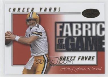 2000 Leaf Certified - Fabric of the Game #FG-54 - Brett Favre /250