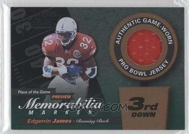 2000 Leaf Limited - Piece of the Game Preview Memorabilia Marker - 3rd Down #EJ32-R - Edgerrin James /300