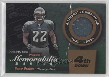 2000 Leaf Limited - Piece of the Game Preview Memorabilia Marker - 4th Down #DS22-G - Duce Staley [Good to VG‑EX]