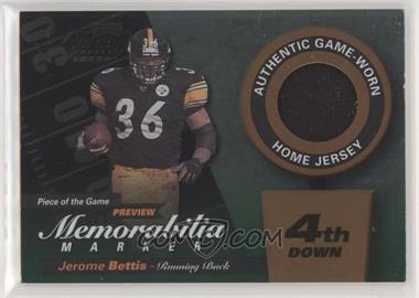 2000 Leaf Limited - Piece of the Game Preview Memorabilia Marker - 4th Down #JB36-B - Jerome Bettis [EX to NM]