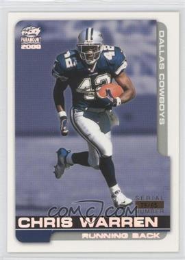 2000 Pacific Paramount - [Base] - Holo Silver #68 - Chris Warren /85