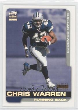 2000 Pacific Paramount - [Base] - Holo Silver #68 - Chris Warren /85