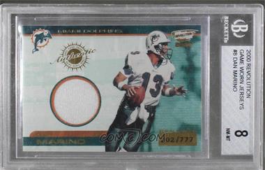 2000 Pacific Revolution - Game Worn Jerseys #8 - Dan Marino /777 [BGS 8 NM‑MT]