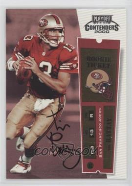 2000 Playoff Contenders - [Base] #146 - Rookie Ticket - Tim Rattay