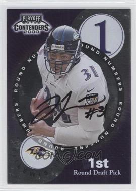 2000 Playoff Contenders - Round Numbers Autographs #RN1 - Jamal Lewis, Travis Taylor