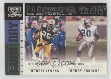 2000 Playoff Momentum - Game Day - Souvenirs #GDS 45 - Dorsey Levens, Barry Sanders