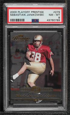 2000 Playoff Prestige - [Base] #279 - Sebastian Janikowski /2500 [PSA 8 NM‑MT]