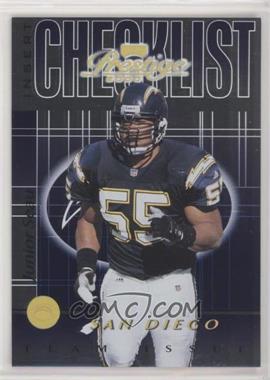 2000 Playoff Prestige - Team Checklists - Inaugural Year Team Issue #CL56 - Junior Seau /60