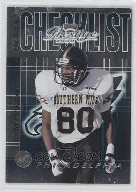 2000 Playoff Prestige - Team Checklists #CL54 - Todd Pinkston