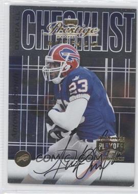 2000 Playoff Prestige - Team Checklists #CL66 - Autographed - Antowain Smith