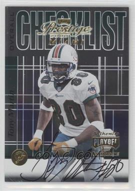 2000 Playoff Prestige - Team Checklists #CL78 - Autographed - Tony Martin