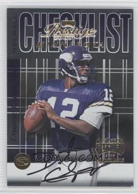 2000 Playoff Prestige - Team Checklists #CL79 - Autographed - Daunte Culpepper