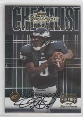 2000 Playoff Prestige - Team Checklists #CL85 - Autographed - Donovan McNabb