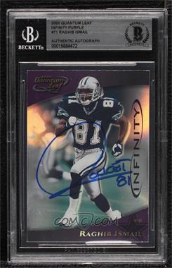 2000 Quantum Leaf - [Base] - Infinity Purple #71 - Rocket Ismail /25 [BAS BGS Authentic]