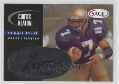 2000 SAGE - Autographs - Gold #A23 - Curtis Keaton /200