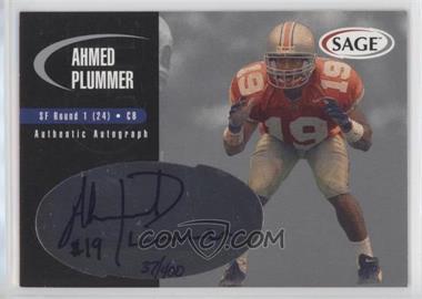 2000 SAGE - Autographs - Silver #A34 - Ahmed Plummer /400