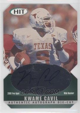 2000 SAGE Hit - Autographs - Diamond Die-Cut #A9 - Kwame Cavil