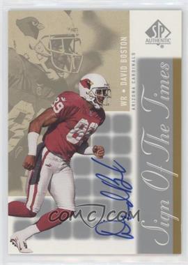 2000 SP Authentic - Sign of the Times #DB - David Boston [EX to NM]