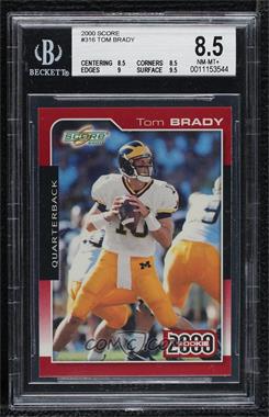 2000 Score - [Base] #316 - Tom Brady [BGS 8.5 NM‑MT+]