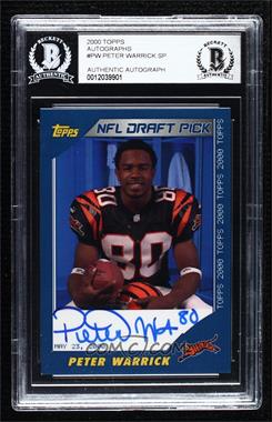 2000 Topps - Rookie Premiere Autographs #PW.2 - Peter Warrick (No Serial Number) [BAS Authentic]