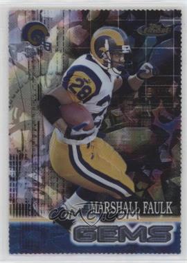 2000 Topps Finest - [Base] - Gold Refractor Die-Cut #199 - Marshall Faulk /50