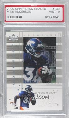 2000 UD Graded - [Base] #130 - UD Rookie - Mike Anderson /1325 [PSA 9 MINT]