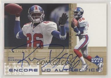 2000 Upper Deck Encore - Authentics #DX - Ron Dixon