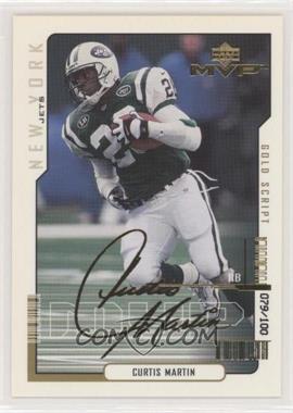 2000 Upper Deck MVP - [Base] - Gold Script #116 - Curtis Martin /100