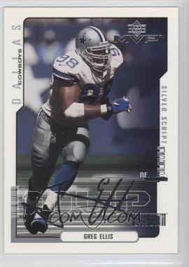 2000 Upper Deck MVP - [Base] - Silver Script #49 - Greg Ellis