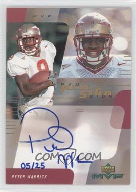 2000 Upper Deck MVP - Pro Sign - Gold #PW - Peter Warrick /25