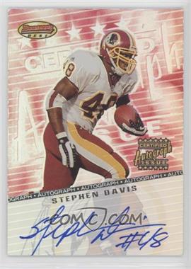 2001 Bowman's Best - Certified Autograph Issue #BB-SD - Stephen Davis