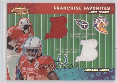 2001 Bowman's Best - Franchise Favorites #FF-GJ - Eddie George, Edgerrin James