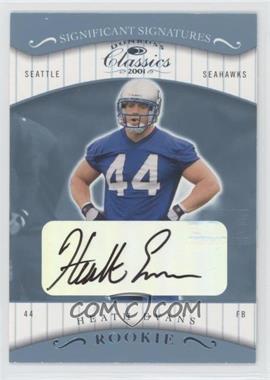 2001 Donruss Classics - [Base] - Significant Signatures #119 - Heath Evans