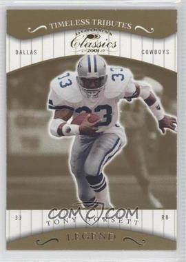 2001 Donruss Classics - [Base] - Timeless Tributes #165 - Tony Dorsett /100