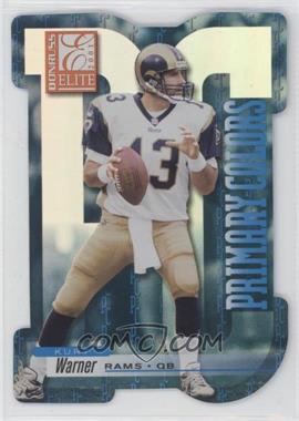 2001 Donruss Elite - Primary Colors - Blue Die-Cut #PC-27 - Kurt Warner /50