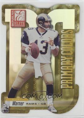 2001 Donruss Elite - Primary Colors - Yellow Die-Cut #PC-27 - Kurt Warner /75